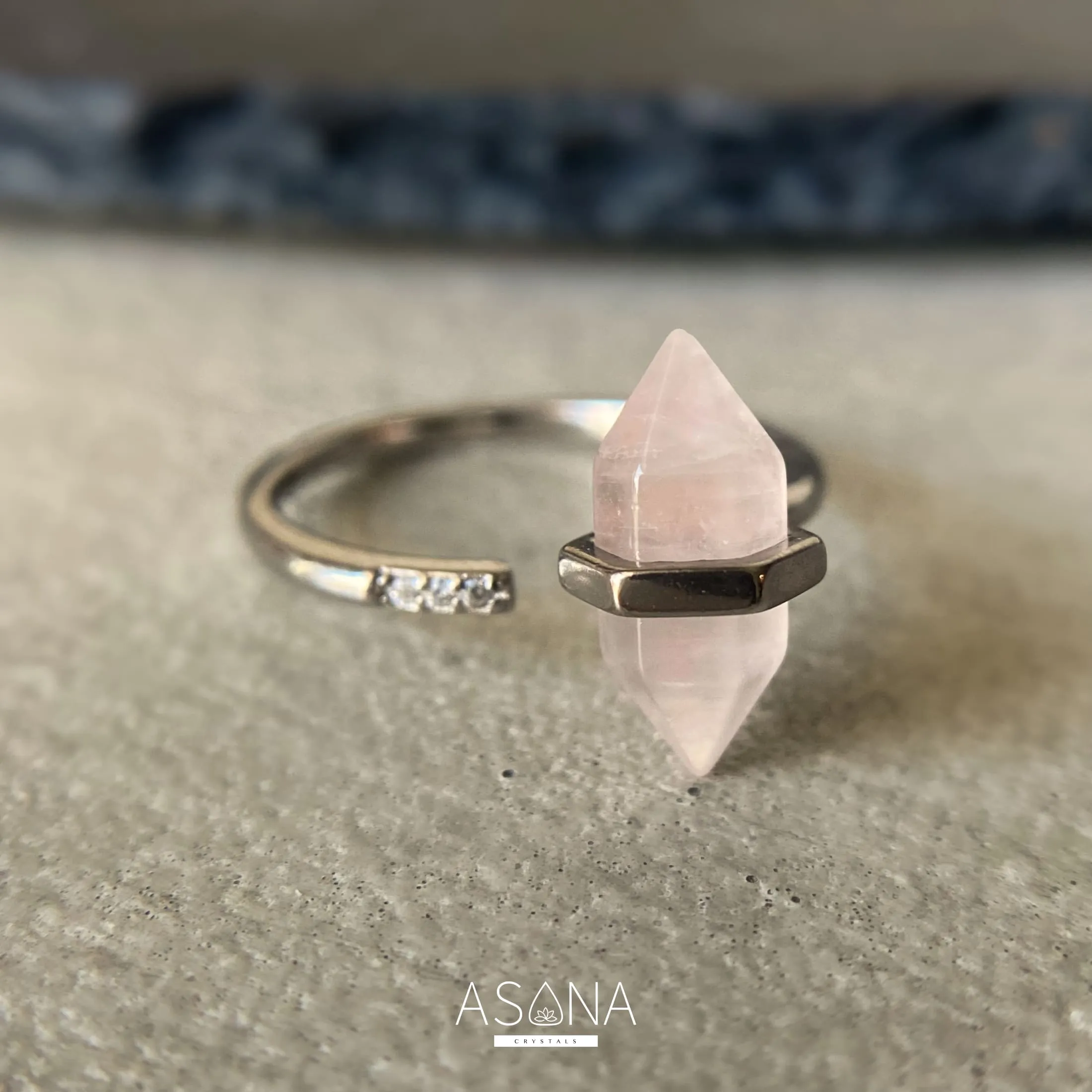 Rose Quartz Ring Silver 925 Pink Ring