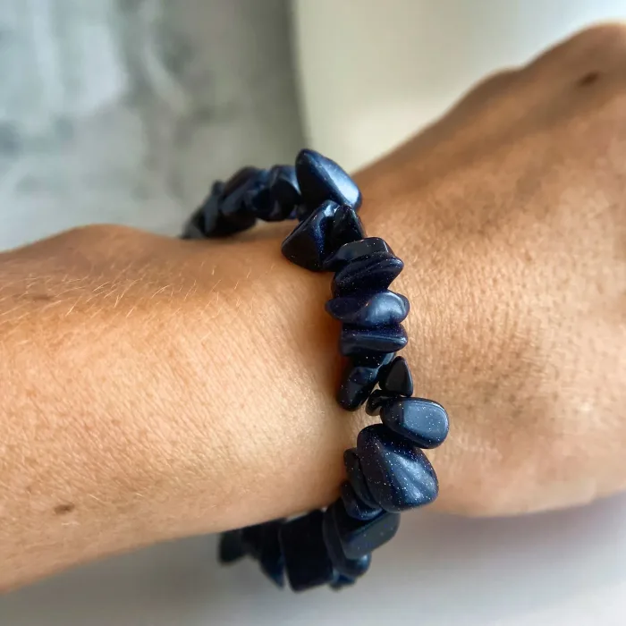 Blue Sandstone Bracelet for Positive Vibes